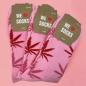 Preview: Pinke Hanfblatt Socken 36-42